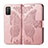 Custodia Portafoglio In Pelle Cover con Supporto T15 per Xiaomi Poco M3 Oro Rosa