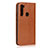 Custodia Portafoglio In Pelle Cover con Supporto T15 per Xiaomi Redmi Note 8 Arancione