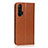 Custodia Portafoglio In Pelle Cover con Supporto T16 per Huawei Honor 20 Pro Arancione