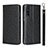 Custodia Portafoglio In Pelle Cover con Supporto T16 per Huawei P20 Pro Nero