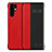 Custodia Portafoglio In Pelle Cover con Supporto T16 per Huawei P30 Pro New Edition Rosso
