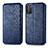 Custodia Portafoglio In Pelle Cover con Supporto T16 per Xiaomi Poco M3 Blu