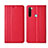 Custodia Portafoglio In Pelle Cover con Supporto T16 per Xiaomi Redmi Note 8 Rosso