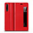 Custodia Portafoglio In Pelle Cover con Supporto T17 per Huawei P20 Pro Rosso