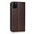 Custodia Portafoglio In Pelle Cover con Supporto T18 per Apple iPhone 11 Pro Marrone