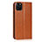 Custodia Portafoglio In Pelle Cover con Supporto T18 per Apple iPhone 11 Pro Max Arancione