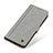 Custodia Portafoglio In Pelle Cover con Supporto T19 per Apple iPhone 13 Pro Max Grigio