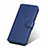 Custodia Portafoglio In Pelle Cover con Supporto T19 per Huawei P40 Blu