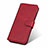 Custodia Portafoglio In Pelle Cover con Supporto T19 per Huawei P40 Rosso