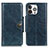 Custodia Portafoglio In Pelle Cover con Supporto T21 per Apple iPhone 13 Pro Max Blu
