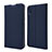 Custodia Portafoglio In Pelle Cover con Supporto U01 per Samsung Galaxy A10 Blu
