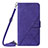 Custodia Portafoglio In Pelle Cover con Supporto Y01B per Apple iPhone 14 Pro Viola