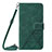 Custodia Portafoglio In Pelle Cover con Supporto Y01B per Apple iPhone 14 Verde