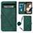 Custodia Portafoglio In Pelle Cover con Supporto Y01B per Google Pixel 8 5G Verde