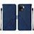 Custodia Portafoglio In Pelle Cover con Supporto Y01B per Oppo A94 4G Blu