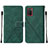 Custodia Portafoglio In Pelle Cover con Supporto Y01B per Samsung Galaxy A02s Verde