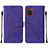 Custodia Portafoglio In Pelle Cover con Supporto Y01B per Samsung Galaxy A02s Viola