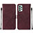 Custodia Portafoglio In Pelle Cover con Supporto Y01B per Samsung Galaxy A53 5G Rosso Rosa