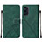 Custodia Portafoglio In Pelle Cover con Supporto Y01B per Samsung Galaxy F52 5G Verde