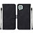 Custodia Portafoglio In Pelle Cover con Supporto Y01B per Samsung Galaxy M22 4G Nero