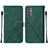 Custodia Portafoglio In Pelle Cover con Supporto Y01B per Samsung Galaxy Quantum2 5G Verde