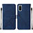Custodia Portafoglio In Pelle Cover con Supporto Y01B per Samsung Galaxy S20 5G Blu
