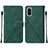 Custodia Portafoglio In Pelle Cover con Supporto Y01B per Samsung Galaxy S20 5G Verde