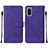 Custodia Portafoglio In Pelle Cover con Supporto Y01B per Samsung Galaxy S20 5G Viola