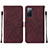 Custodia Portafoglio In Pelle Cover con Supporto Y01B per Samsung Galaxy S20 FE (2022) 5G Rosso Rosa