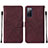 Custodia Portafoglio In Pelle Cover con Supporto Y01B per Samsung Galaxy S20 FE 5G Rosso Rosa