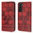 Custodia Portafoglio In Pelle Cover con Supporto Y01B per Samsung Galaxy S21 5G Rosso