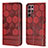 Custodia Portafoglio In Pelle Cover con Supporto Y01B per Samsung Galaxy S21 Ultra 5G Rosso