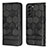 Custodia Portafoglio In Pelle Cover con Supporto Y01B per Samsung Galaxy S23 5G Nero