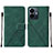 Custodia Portafoglio In Pelle Cover con Supporto Y01B per Vivo Y77e t1 Verde