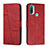 Custodia Portafoglio In Pelle Cover con Supporto Y01X per Motorola Moto E40 Rosso