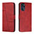 Custodia Portafoglio In Pelle Cover con Supporto Y01X per Motorola Moto G 5G (2022) Rosso