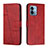 Custodia Portafoglio In Pelle Cover con Supporto Y01X per Motorola Moto G Stylus (2023) 5G Rosso