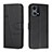 Custodia Portafoglio In Pelle Cover con Supporto Y01X per Oppo Reno7 4G Nero