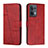 Custodia Portafoglio In Pelle Cover con Supporto Y01X per Oppo Reno8 5G Rosso