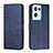 Custodia Portafoglio In Pelle Cover con Supporto Y01X per Oppo Reno8 Pro 5G Blu