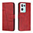 Custodia Portafoglio In Pelle Cover con Supporto Y01X per Oppo Reno8 Pro 5G Rosso