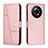 Custodia Portafoglio In Pelle Cover con Supporto Y01X per Realme 11 Pro+ Plus 5G Oro Rosa