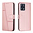 Custodia Portafoglio In Pelle Cover con Supporto Y01X per Realme 9 Pro 5G Oro Rosa