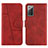 Custodia Portafoglio In Pelle Cover con Supporto Y01X per Samsung Galaxy Note 20 5G Rosso