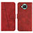 Custodia Portafoglio In Pelle Cover con Supporto Y01X per Xiaomi Mi 10i 5G Rosso
