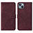 Custodia Portafoglio In Pelle Cover con Supporto Y02B per Apple iPhone 13 Rosso Rosa