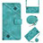 Custodia Portafoglio In Pelle Cover con Supporto Y02B per Huawei Honor 9X Verde