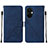 Custodia Portafoglio In Pelle Cover con Supporto Y02B per OnePlus Nord CE 3 Lite 5G Blu