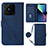 Custodia Portafoglio In Pelle Cover con Supporto Y02B per Realme Narzo 50A Blu