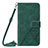 Custodia Portafoglio In Pelle Cover con Supporto Y02B per Samsung Galaxy S22 5G Verde